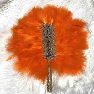 Abanicos de Plumas Suaves de Bambú Pintados a Medida al por Mayor de Fábrica, Estilo Pluma de Avestruz para Bodas - Product Image 4