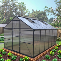 UltraGuard All-Weather Shield Assemblage sans outil Kit de serre arrière-cour urbaine extensible Panneaux PC UV modulaires pour jardins domestiques