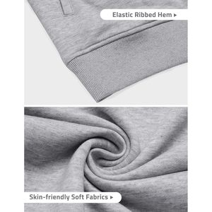 FOXA Mens Quarter Zip Pullover Long Sleeve Sweatshirt With Pockets Thermal Midweight Relaxed Fit - Product Image 6