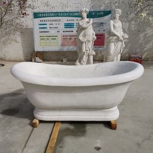 Maison haut <span class=keywords><strong>de</strong></span> gamme personnalisée Baignoire <span class=keywords><strong>de</strong></span> salle <span class=keywords><strong>de</strong></span> bain en marbre Baignoire en pierre solide Belle baignoire en marbre blanc - Product Image 3