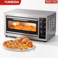 Four à pizza électrique à un seul niveau avec corps en acier inoxydable pour usage en cuisine de restaurant, vente directe d'usine