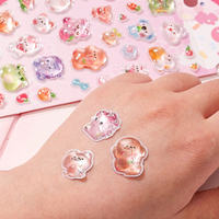 Autocollants en résine époxy Kassii mignons de dessin animé en gros, autocollants en résine 3D en forme de dôme, autocollants gonflés d'anime, feuille d'autocollants imperméable, autocollants en relief autocollants
