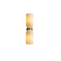Lampe murale de luxe moderne en albâtre espagnol naturel pour salon, chambre et maison de caractère