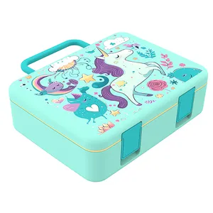 Aohea Bento Style Lunch Box for Kids 8+ and Teens Microwave