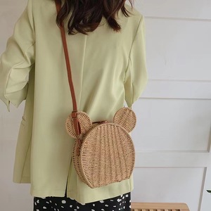 Fsp209 2024 Mới Thời Trang Dễ Thương Rơm Dệt Tay Túi Dệt Ví Wicker Bãi Biển Túi Vai Túi Messenger Túi - Product Image 4