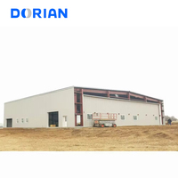 Estructura de Acero para Techo Arqueado de 25 x 25, Edificio de Hangar Metálico Aislado para Aviones
