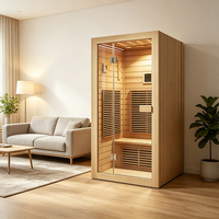 Cabine de sauna infrarouge de luxe pour la maison, sauna infrarouge en bois pour spa à domicile, cabine de sauna intérieure