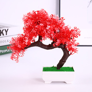Arbre Bonsaï Artificiel Qi Xing 24 cm, Plante en Pot en Plastique, Décoration d'Intérieur, Daisy Palm Green - Product Image 2