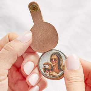 LLavero personalizado de bendición de la paz y juego de etiquetas de perro, llavero con nombre de cuero para llaveros y mosquetones promocionales - Product Image 2