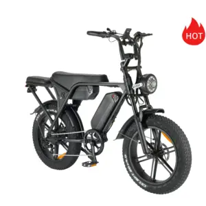 OUXI V8 new Electric Hybrid Bike 7 speed fat tire 20 inch 1500W ebike 48V 15AH/26AH fat bike
