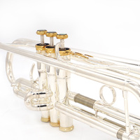 Professional Silver Plated 3-Piston BB Trumpet Hand Engraved Brass Beginner-Friendly Musical Instrument Performance Trumpet for