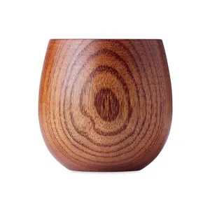 Tazza in legno di quercia OVALIS 250ml, merchandising sostenibile - Product Image 3