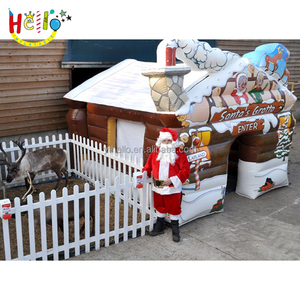 Cabane en rondins gonflable de Noël, maison en bois d'hiver gonflable avec design personnalisé - Product Image 6