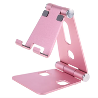 Support de téléphone portable mini en alliage d'aluminium, support pliable en métal pour tablette et smartphone, support de bureau portable