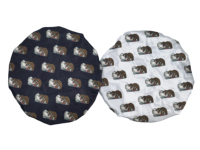 Bonnet de sommeil drapeau haïtien à impression personnalisée réversible en gros Designer Satin Hair Durag Bonnet