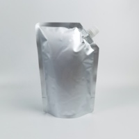 Sac en papier personnalisé de 1 L avec bec verseur, en aluminium, pour thé en sachet, boissons chaudes au café, avec bouchon à vis