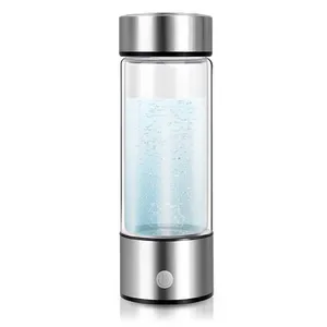 Meilleur générateur ioniseur H2 riche tasse filtre verre Portable en plastique riche en hydrogène alcalin santé fabricant USB hydrogène bouteille d'eau