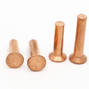 Rivets à tête fraisée en cuivre massif GB869 DIN661 M2.0 M2.5 M3 M4 M5 M6 M8 Rivets à tête fraisée en cuivre massif - Product Image 1