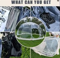 Tente bulle transparente en PVC pour le camping en plein air, observation des étoiles, imperméable, gonflable, installation facile, pour dormir en extérieur