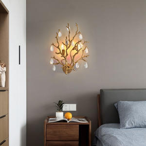 New Style Vintage Creative Wall Sconce Bedroom Living Room Luxury <b>Tree</b> Branch <b>Crystal</b> Wall Lamp - Product Image 5