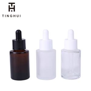 Botella de Vidrio Ámbar Personalizada de 1oz/30ml con Gotero y Tapa para Aceites Esenciales - Product Image 1