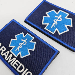 Patchs de vêtements brodés PARAMEDIC Life Star Snake Battle en denim écologique inaltérable, à coudre avec dentelle et à fixation auto-agrippante - Product Image 5