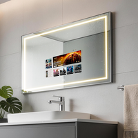 Miroir de salle de bain intelligent moderne MIRROH.AI, étanche, avec écran tactile, Android, WiFi, haut-parleur Bluetooth intégré, pour salon et hôtel