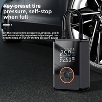 Compresseur d'Air Portable sans Fil Mini à Double Alimentation pour Pneus de Voiture, Pompe Gonflable Numérique sans Cordon