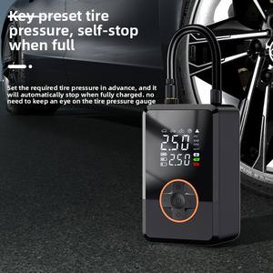 दोहरी बिजली आपूर्ति मिनी पोर्टेबल वायरलेस इलेक्ट्रिक कार टायर एयर कंप्रेसर कॉर्लेस इंफ्लेटेबल पंप डिजिटल टायर इंफ्लेवेटर्स - Product Image 3