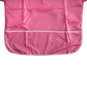 Hot Sale <b>Kids</b> Smock Waterproof <b>Kid</b> Apron for Art <b>Painting</b> Drawing Pink Nylon or PVC Apron Custom Print Logo <b>Kids</b> Sleeve Smock - Product Image 4