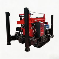 Foreuse de puits d'eau mobile multifonctionnelle hydraulique rotative à moteur diesel haute efficacité 200m pour l'approvisionnement en eau domestique rurale