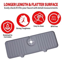 Tapis de protection d'évier en silicone écologique, pliable, antidérapant, séchage rapide, pour robinet et égouttoir, accessoires de cuisine