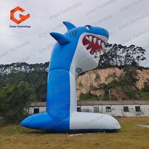 Arco Gonfiabile Personalizzato a Forma di Squalo, Impermeabile e Resistente, Tunnel d'Ingresso Gonfiabile a Forma di Delfino, Decorazione Blu per Acquario - Product Image 4