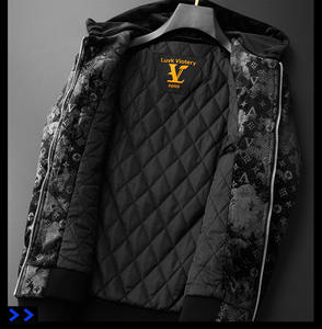 Printed Thick Hooded <b>Velvet</b> Winter Clothes for <b>Men</b> Coat Winter <b>Jacket</b> <b>Men</b> - Product Image 4