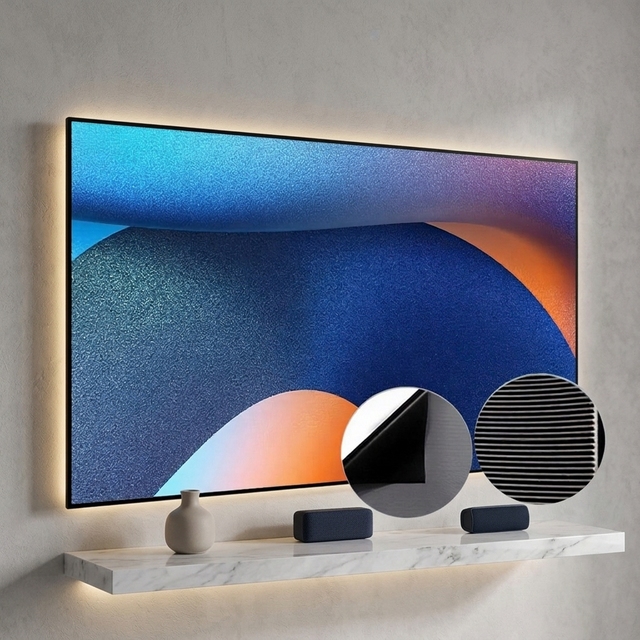 Hot Selling 72" 16:9 UST ALR Fixed Frame CLR Screen 4K Laser Projector `-Year Warranty CBSP PET Crystal Projection Screens