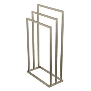 Porte-serviettes mural moderne à cinq niveaux, support portable pour salle de bain, barres de suspension multi-niveaux, cadre en métal en acier inoxydable - Product Image 6