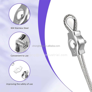 Conector empalmador de cables individuales M3, abrazadera de Cable de perno Simplex de acero inoxidable, Clip de cuerda de alambre inoxidable 304 para Cable de alambre de 1/8 pulgadas - Product Image 3