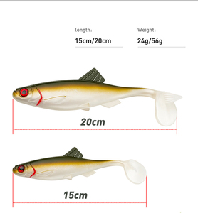 Señuelos de Pesca Suaves Simulados de 24g/56g con Ojos 3D, Señuelos de Pesca en Agua Salada para Pesca de Arrastre y Pesca en Barco, Señuelos de Natación para Venta al por Mayor - Product Image 6