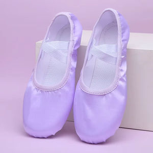 <span class=keywords><strong>Zapatillas</strong></span> <span class=keywords><strong>de</strong></span> <span class=keywords><strong>Ballet</strong></span> <span class=keywords><strong>de</strong></span> lona suave para mujer y niña, zapatos <span class=keywords><strong>de</strong></span> baile con banda elástica sin cordón, para niños y principiantes - Product Image 5