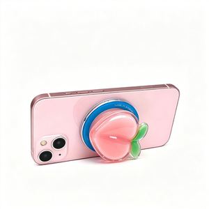 Support de téléphone magnétique en acrylique personnalisé en gros, support de téléphone à aimant puissant, support de doigt personnalisé pour coque d'iPhone, cadeau en gros - Product Image 2