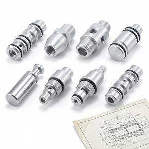 <span class=keywords><strong>Cartouche</strong></span> de valve, piston, plongeur usinés de précision en aluminium 6061 7075 usiné CNC de haute précision - Product Image 1