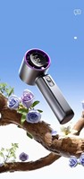 Ventilador Portátil Eléctrico Recargable por USB con Luz RGB, Diseño para Colgar en el Cuello, 4-6 Horas de Duración, para Auto, Hotel y Uso en Exteriores