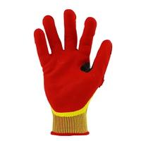 Sarung Tangan Kerja Safety Berlapis Nitril HPPE Anti Benturan TPR Level Potong 5 EN388 MechanicODM OEM