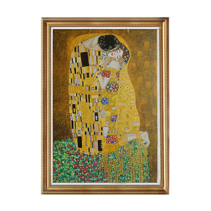 Dipinto a mano Replica Wall Art Canvas famosa opera d'<span class=keywords><strong>arte</strong></span> il bacio di <span class=keywords><strong>Gustav</strong></span> <span class=keywords><strong>Klimt</strong></span> pittura a olio - Product Image 1