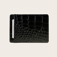 Dompet Lipat Pria Kulit Sapi Asli Motif Buaya, Grosir B2B Langsung dari Pabrik, Pemasok Tempat Kartu Minimalis