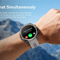 Montre connectée GPS DM59 avec écran HD de 1,43 pouce, surveillance de la fréquence cardiaque, de l'oxygène sanguin et du sommeil, appels mains libres, étanche 5ATM