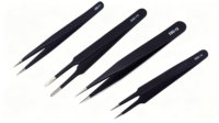 Lot de 6 pinces antistatiques ESD 4-en-1 en acier inoxydable de précision pour l'assemblage industriel de circuits imprimés