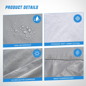 Telo Copriauto Universale in PEVA e Cotone con Cerniera, Protezione Completa da Pioggia, Sole e Raggi UV per Tutte le Stagioni - Product Image 2