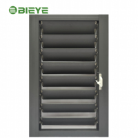 Fenêtre à persiennes en aluminium moderne avec fonction antivol pour salle de bain et usage extérieur, ouverture horizontale fixe, garantie 5 ans