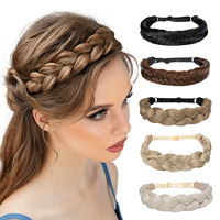 Serre-tête tressé de mariée, extension de cheveux synthétique en fibre haute température, accessoire capillaire style bohème pour femme, coiffe de mariage